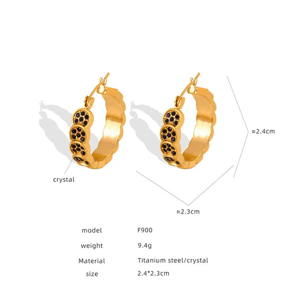 Women's 316L Stainless Steel Geometric Electroplated Allmatch Earrings