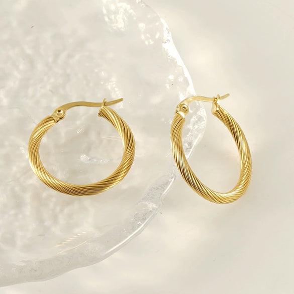Women's 316L Stainless Steel Geometric Electroplated Earrings