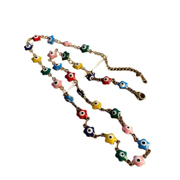Women's Titanium Steel Geometric Electroplating Light Luxury Clavicle Chain Necklace
