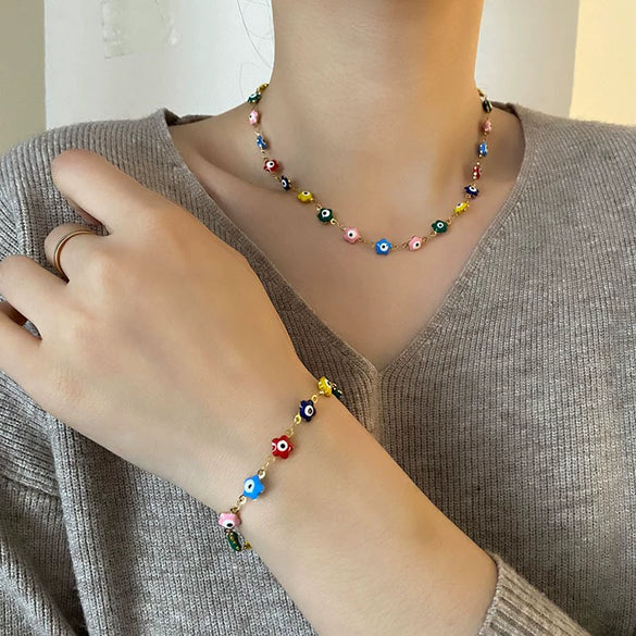 Women's Titanium Steel Geometric Electroplating Light Luxury Clavicle Chain Necklace