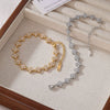 Women's Titanium Steel Geometric Flower Bracelet With Electroplating Design Simple Style