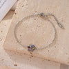 Women's Titanium Steel Geometric Flower Style Electroplating Bracelet Jewelry