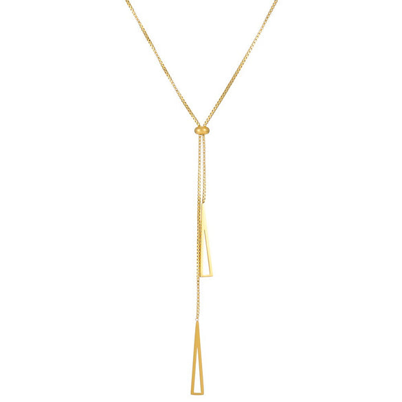 Women's Titanium Steel Geometric Heart Shape Pullout Clavicle Chain Necklace With Electroplating And Snake Bone Chain Style