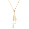 Women's Titanium Steel Geometric Heart Shape Pullout Clavicle Chain Necklace With Electroplating And Snake Bone Chain Style