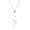 Women's Titanium Steel Geometric Heart Shape Pullout Clavicle Chain Necklace With Electroplating And Snake Bone Chain Style