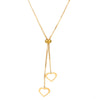 Women's Titanium Steel Geometric Heart Shape Pullout Clavicle Chain Necklace With Electroplating And Snake Bone Chain Style