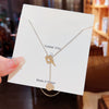 Women's Titanium Steel Geometric High Sense Electroplated Cross Chain Necklace