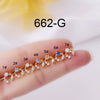 Women's Titanium Steel Geometric Inlaid Zircon Ear Nail Earrings