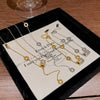 Women's Titanium Steel Geometric Light Luxury Necklace With Inlaid Zircon And Mixed Gem Inlay Cross Chain