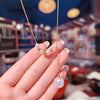 Women's Titanium Steel Geometric Mermaid Pearl Necklace With Electroplating