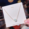 Women's Titanium Steel Geometric Mermaid Pearl Necklace With Electroplating