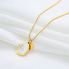 Women's Titanium Steel Geometric O Word Chain Necklace With Electroplating Light Luxury Niche Design Simple Elegant Clavicle Chain