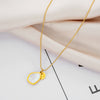 Women's Titanium Steel Geometric O Word Chain Necklace With Electroplating Light Luxury Niche Design Simple Elegant Clavicle Chain