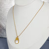 Women's Titanium Steel Geometric O Word Chain Necklace With Electroplating Light Luxury Niche Design Simple Elegant Clavicle Chain