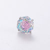 Women's Titanium Steel Geometric Octagon Rose Cut Zircon Earrings