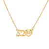 Women's Titanium Steel Geometric Pattern Light Luxury Love Pendant Necklace With Diamond Design And Cross Chain