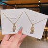 Women's Titanium Steel Geometric Pendant Necklace Fashion Trendy Allmatch Collarbone Chain