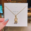 Women's Titanium Steel Geometric Pendant Necklace Fashion Trendy Allmatch Collarbone Chain