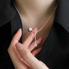 Women's Stainless Steel Geometric Pendant Necklace With Snake Bone Chain Electroplated Fashion Collarbone Jewelry