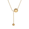 Women's Stainless Steel Geometric Pendant Necklace With Snake Bone Chain Electroplated Fashion Collarbone Jewelry