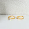 Women's 316L Stainless Steel Geometric Plain Ring Earrings Gold Plated Inlaid Zircon Electroplated