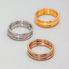 Women's Titanium Steel Geometric Ring With 18K Gold Electroplating
