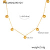 Women's 316L Stainless Steel Geometric Scallop Pendant Necklace Plated 18K Gold