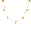 Women's 316L Stainless Steel Geometric Scallop Pendant Necklace Plated 18K Gold