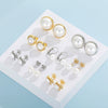 Women's Titanium Steel Geometric Shell Pearl Earrings With Electroplated Fashion Minimalist Design