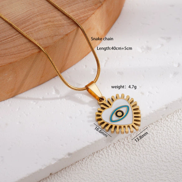 Women's Titanium Steel Geometric Snake Bone Chain Clavicle Necklace With Electroplating Treatment
