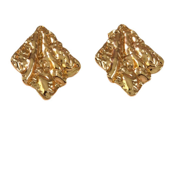 Women's Titanium Steel Geometric Stamped Earrings