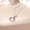 Women's Titanium Steel Geometric Style Electroplated O Word Chain Necklace