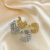 Women's Titanium Steel Geometric Style Polish Earrings