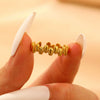 Women's Titanium Steel Geometric Style Ring With Electroplating