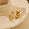 Women's Titanium Steel Geometric Style Ring With Electroplating