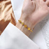 Women's Titanium Steel Geometric Style Simple Lucky Bracelet With Electroplating