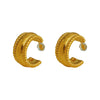 Women's 316L Stainless Steel Geometric Twist Stud Earrings With Electroplating Design