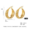 Women's Titanium Steel Geometric Ushaped Electroplated Earrings