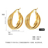 Women's Titanium Steel Geometric Ushaped Electroplated Earrings