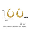 Women's Titanium Steel Geometric Ushaped Electroplated Earrings