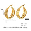 Women's Titanium Steel Geometric Ushaped Electroplated Earrings