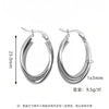Women's Titanium Steel Geometric Ushaped Electroplated Earrings