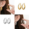 Women's Titanium Steel Geometric Ushaped Electroplated Earrings