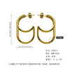 Women's Titanium Steel Geometric Ushaped Electroplated Earrings