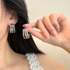Women's Titanium Steel Geometric Ushaped Electroplated Earrings
