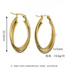 Women's Titanium Steel Geometric Ushaped Electroplated Earrings