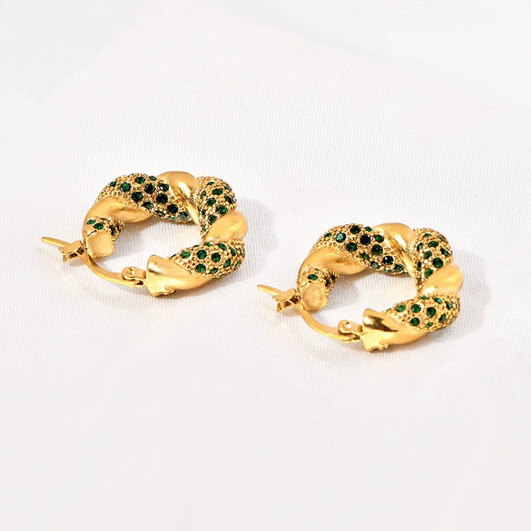 Women's Titanium Steel Geometric Ushaped Twist Earrings