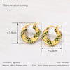 Women's Titanium Steel Geometric Ushaped Twist Earrings