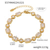 Women's Titanium Steel Geometric Zircon Handmade Chain Pvd Electroplated Light Luxury Bracelet