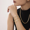 Women's Titanium Steel Geometric Zircon Handmade Chain Pvd Electroplated Light Luxury Bracelet